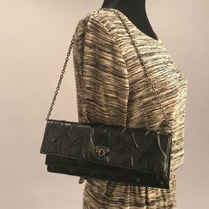 Black Clutch with strap